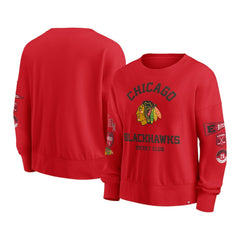 Chicago Blackhawks Fanatics Women's Go Team Pullover Sweatshirt - Red | US 201190221