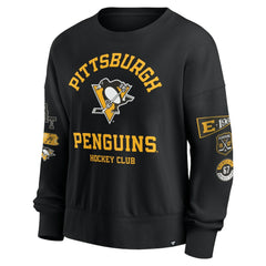 Pittsburgh Penguins Fanatics Women's Go Team Pullover Sweatshirt - Black | US 201190244