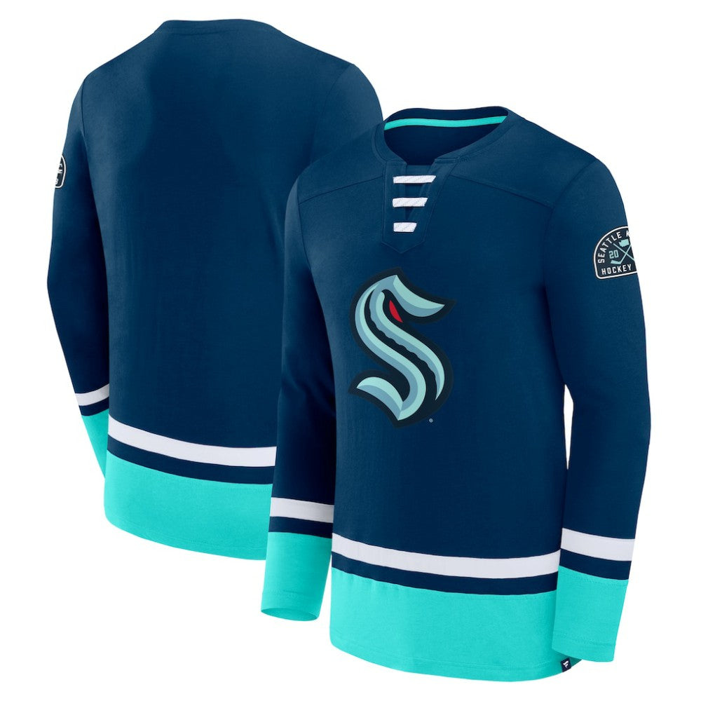 Seattle Kraken Fanatics High Point Long Sleeve T-Shirt - Deep Sea Blue | US 201190294