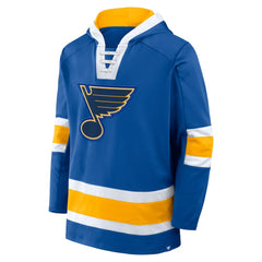 St. Louis Blues Fanatics Inside Line Fleece Pullover Hoodie- Blue | US 201190725