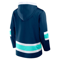 Seattle Kraken Fanatics Inside Line Fleece Pullover Hoodie- Deep Sea Blue | US 201190732