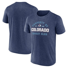Colorado Avalanche Fanatics Property Of T-Shirt - Heather Heather Blue | US 201190982