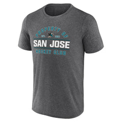 San Jose Sharks Fanatics Property Of T-Shirt - Heather Charcoal | US 201190990