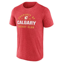 Calgary Flames Fanatics Property Of T-Shirt - Heather Red | US 201190996
