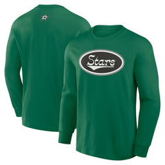 Dallas Stars Fanatics Rewind Long Sleeve T-Shirt - Kelly Green | US 201191022