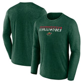 Minnesota Wild Fanatics Transition Long Sleeve T-Shirt - Heather Green | US 201191076