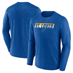 St. Louis Blues Fanatics Transition Long Sleeve T-Shirt - Heather Blue | US 201191080
