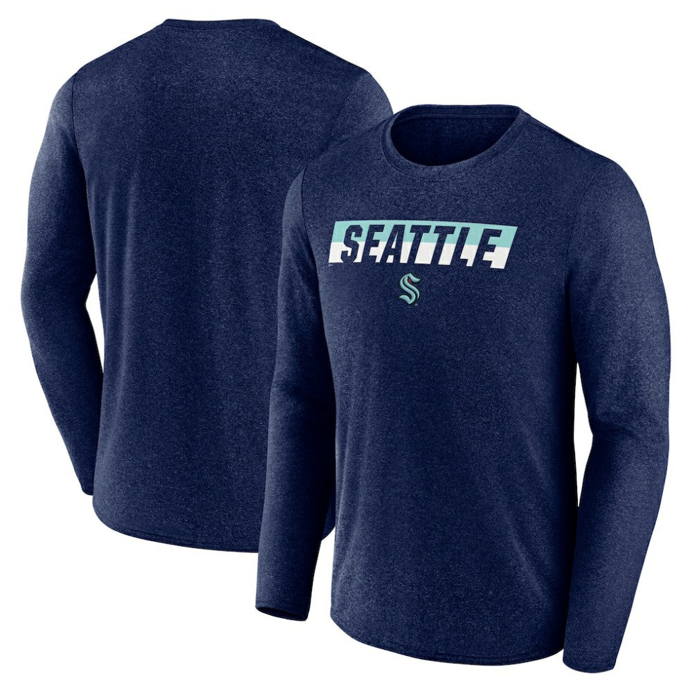 Seattle Kraken Fanatics Transition Long Sleeve T-Shirt - Heather Navy | US 201191093