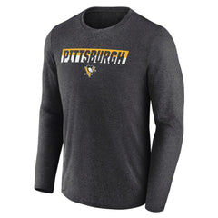 Pittsburgh Penguins Fanatics Transition Long Sleeve T-Shirt - Heather Charcoal | US 201191100