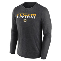 Boston Bruins Fanatics Transition Long Sleeve T-Shirt - Heather Charcoal | US 201191105