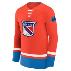 New York Rangers Fanatics Vintage High Point Long Sleeve T-Shirt - Blue | US 201191188