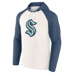 Seattle Kraken Fanatics Vintage Winger Pullover Hoodie - White | US 201191274