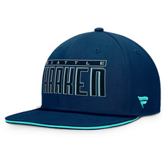 Seattle Kraken Fanatics Fundamental Gino Stack Snapback Hat - Navy | US 201193225