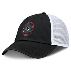 New Jersey Devils Fanatics Averie Trucker Adjustable Hat - Black/White | US 201193382