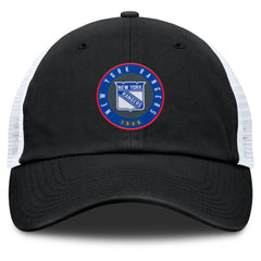 New York Rangers Fanatics Averie Trucker Adjustable Hat - Black/Gray | US 201193384