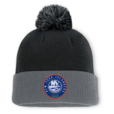New York Islanders Fanatics Aspyn Cuffed Knit Hat with Pom - Black | US 201193400
