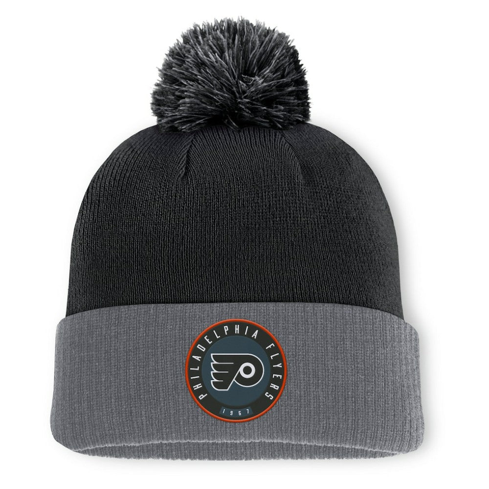 Philadelphia Flyers Fanatics Aspyn Cuffed Knit Hat with Pom - Black | US 201193403