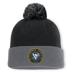 Pittsburgh Penguins Fanatics Aspyn Cuffed Knit Hat with Pom - Black | US 201193404