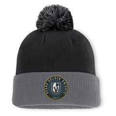 Vegas Golden Knights Fanatics Aspyn Cuffed Knit Hat with Pom - Black | US 201193411