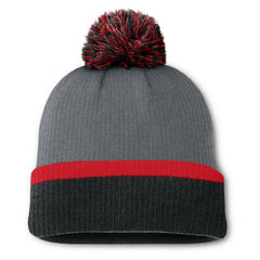 Detroit Red Wings Fanatics Women's Cuffed Knit Hat with Pom - Charcoal | US 201193437