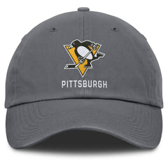 Pittsburgh Penguins Fanatics Washed Adjustable Hat - Charcoal | US 201193607