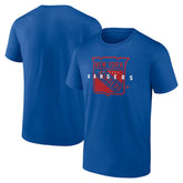 New York Rangers Logo Athletic Coordinate T-Shirt - Blue | US 201194633