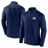 Colorado Avalanche Logo Athletic Head-to-Head Raglan Quarter-Zip Top - Navy | US 201194801