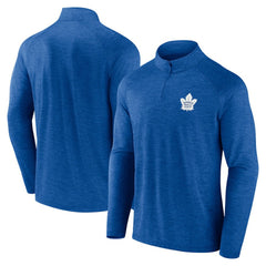 Toronto Maple Leafs Logo Athletic Head-to-Head Raglan Quarter-Zip Top - Blue | US 201194814