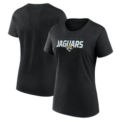 Jacksonville Jaguars Logo Athletic Women's Lean T-Shirt - Black T-shirts