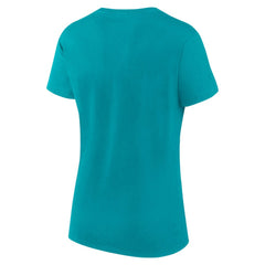 Miami Dolphins Logo Athletic Women's Lean T-Shirt - Aqua T-shirts