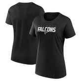 Atlanta Falcons Logo Athletic Women's Lean T-Shirt - Black T-shirts