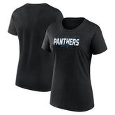 Carolina Panthers Logo Athletic Women's Lean T-Shirt - Black T-shirts