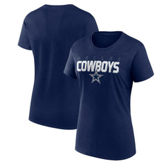 Dallas Cowboys Logo Athletic Women's Lean T-Shirt - Navy T-shirts