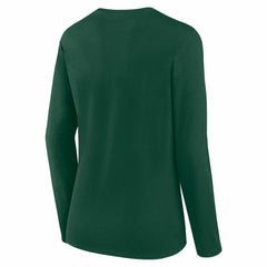 Green Bay Packers Logo Athletic Women's Grip Long Sleeve T-Shirt - Green T-shirts