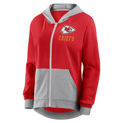 Kansas City Chiefs Logo Athletic Women's Hit It French Terry Full-Zip Hoodie - Red Hoodies