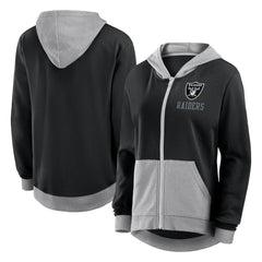 Las Vegas Raiders Logo Athletic Women's Hit It French Terry Full-Zip Hoodie - Black Hoodies
