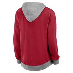 San Francisco 49ers Logo Athletic Women's Hit It French Terry Full-Zip Hoodie - Scarlet Hoodies