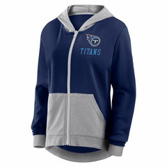 Tennessee Titans Logo Athletic Women's Hit It French Terry Full-Zip Hoodie - Navy Hoodies