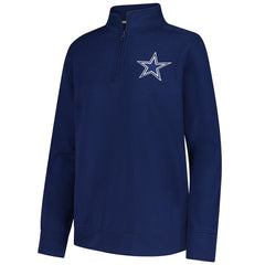 Dallas Cowboys Logo Athletic Women's Velocity Quarter-Zip Jacket - Navy Jackets