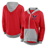 Washington Capitals Logo Athletic Women's Hit It French Terry Full-Zip Hoodie - Red | US 201195265