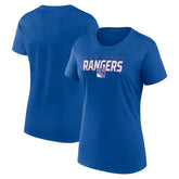 New York Rangers Logo Athletic Women's Launch Scoop Neck T-Shirt - Blue | US 201195302