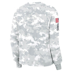 Cleveland Browns Women's 2024 Salute To Service Dri-FIT Long Sleeve T-Shirt - Arctic Camo T-shirts