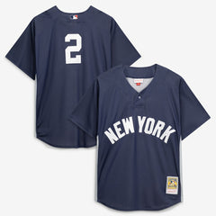 Derek Jeter New York Yankees Mitchell & Ness Authentic Batting Practice Jersey - Navy Jerseys