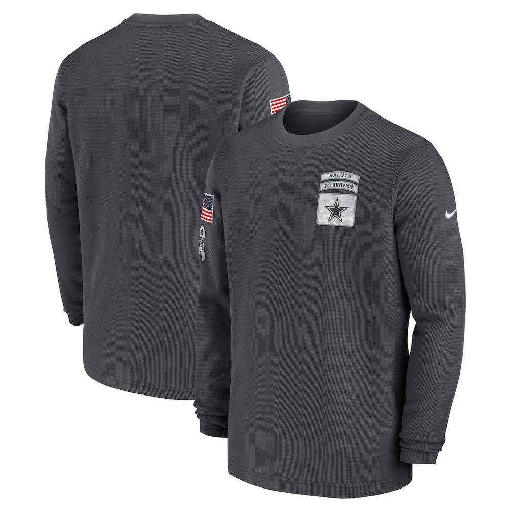Dallas Cowboys 2024 Salute To Service Long Sleeve T-Shirt - Anthracite T-shirts