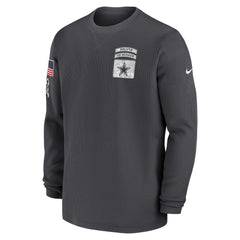 Dallas Cowboys 2024 Salute To Service Long Sleeve T-Shirt - Anthracite T-shirts