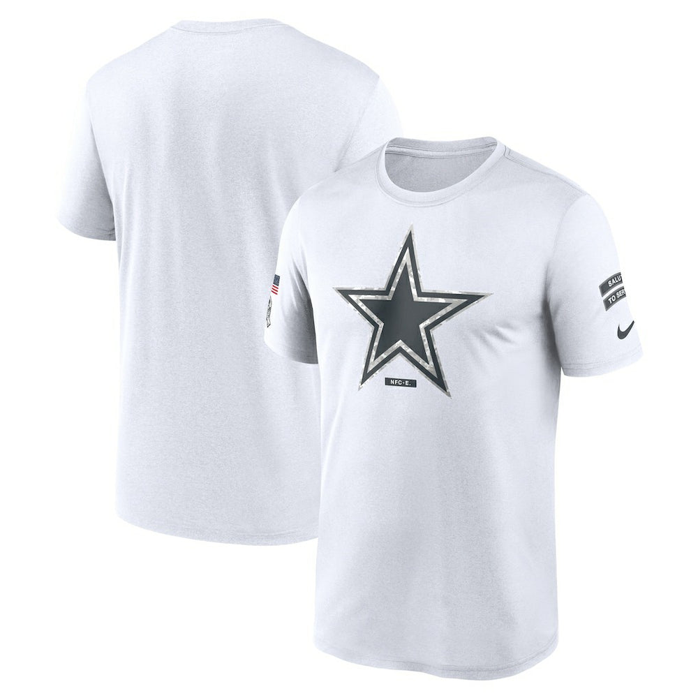 Dallas Cowboys 2024 Salute To Service Legend Performance T-Shirt - White T-shirts