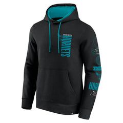 Charlotte Hornets Game Time Crossover Pullover Hoodie Black - Fanatics