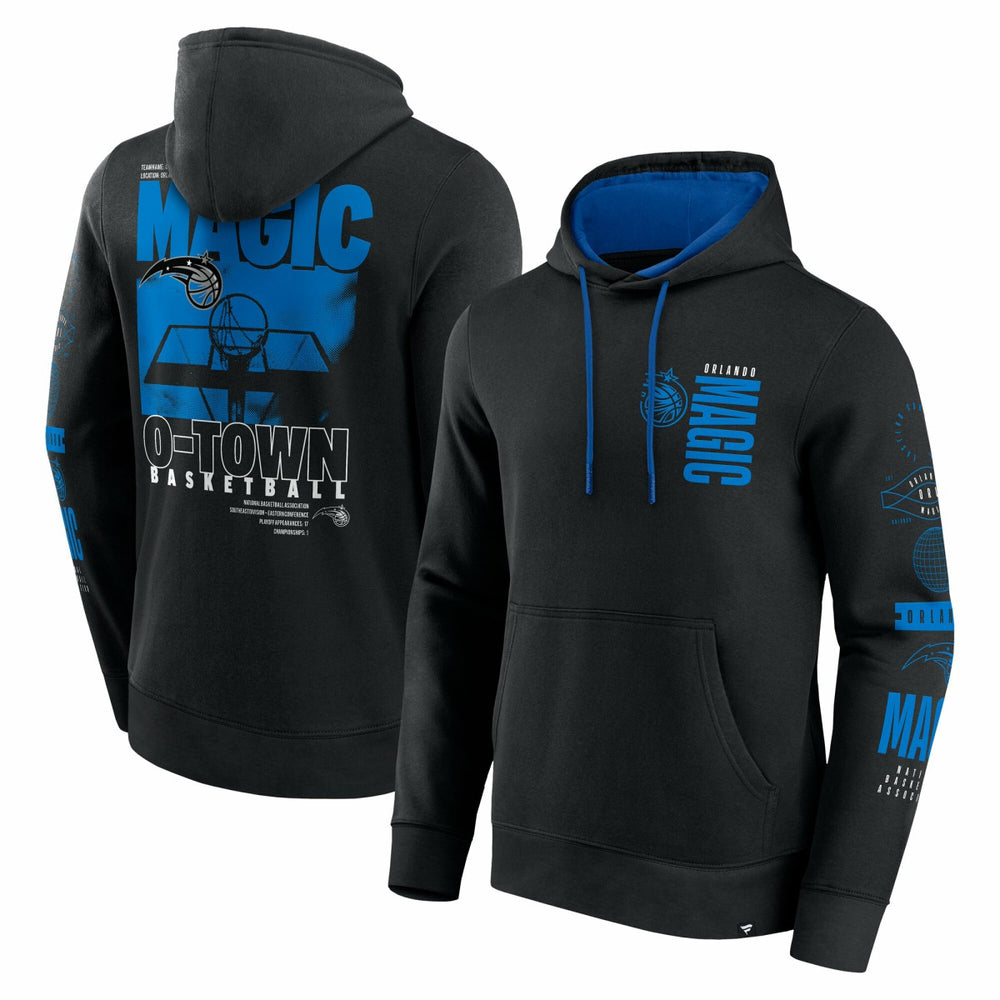 Orlando Magic Game Time Crossover Pullover Hoodie Black - Fanatics