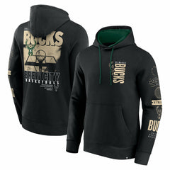 Milwaukee Bucks Game Time Crossover Pullover Hoodie Black - Fanatics