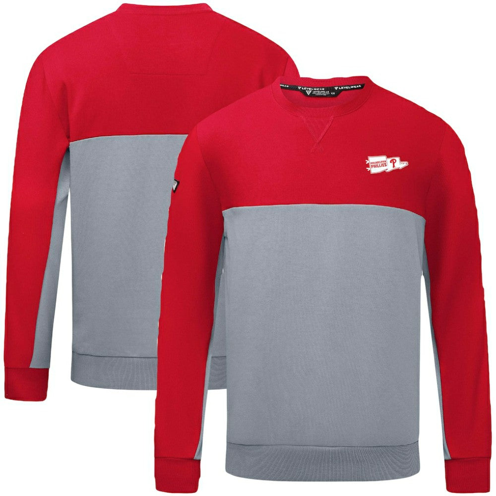 Philadelphia Phillies Levelwear Legacy Rafters Pullover Sweatshirt - Red Pullover